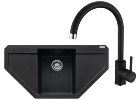 Rohový dřez + baterie