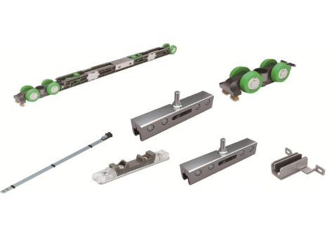 Kování a kolejnice pro posuvné dveře dřevěné