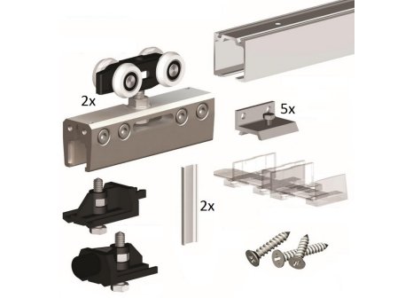 HERKULES -GLASS lišta 4m-100kg -sada na 1 křídlo
