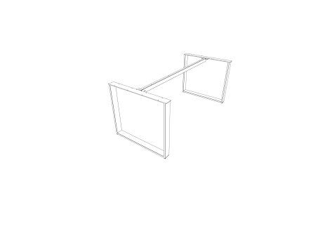 ARdesign stolová podnož U, 710 bílá