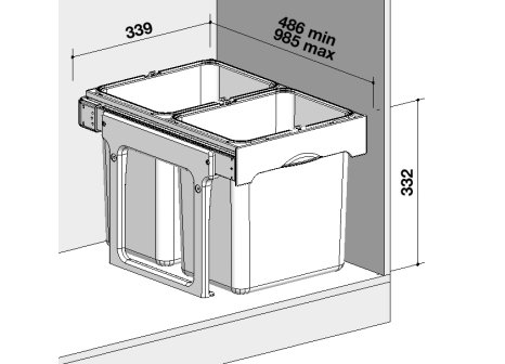 Sinks EKKO EASY 40 2x16l
