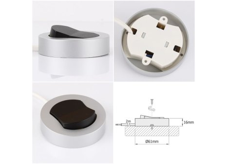 LED vypínač pro vrchní montáž