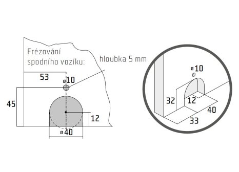 Vozík dolní Elegant DTD 18 mm - 2 ks