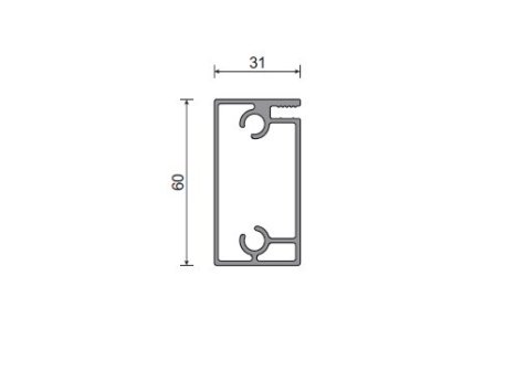 Stolová konstrukce Alu Star pro dřevěnou desku B5 hliník