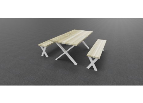 ARdesign stolová podnož pro lavici X, 450 bílá