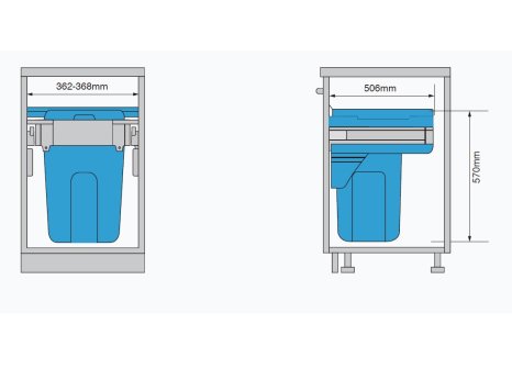 CEMUX Bins sorter + A Box bílý 40/1 1 x 35L