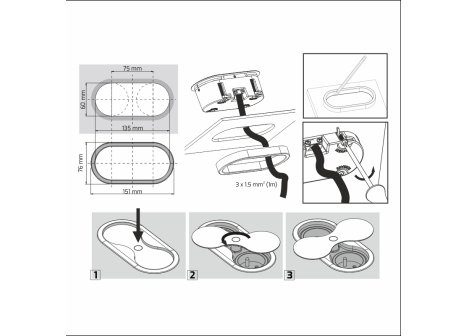 Design Light  Elektro zásuvka EIGHT černá 1 x 230V + 1 x USB