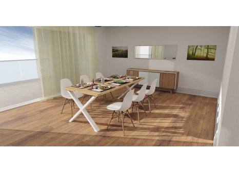 ARdesign stolová podnož X, 710 bílá