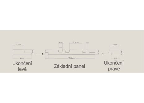 Obkladové lamely MILO dub sonoma 2,7 m