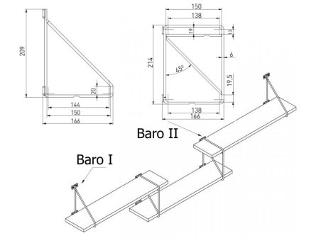 Policová konzole Baro II černá