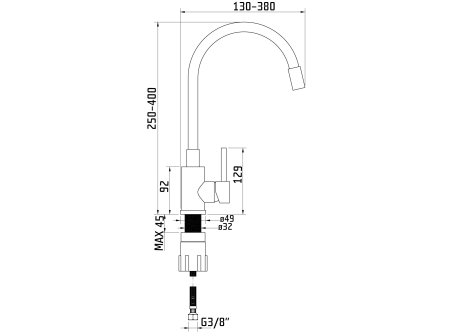 Sinks ELASTA černá matná