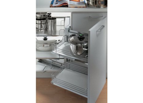 KESSEBÖHMER- MAGIC CORNER sada košů ARENA CLASSIC chrom/ bílá