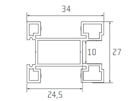 Úchytková lišta S15 délka 2,7 m