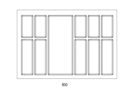 Příborník Classico Kristall softTouch 500/80 černá kristall