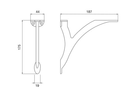 Podpěra policová Samson hliník
