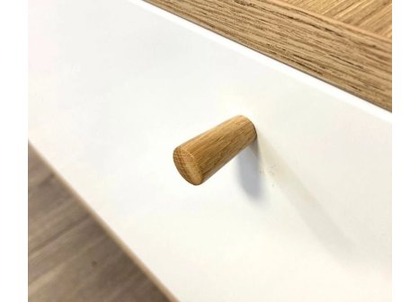 Úchytka Beata dřevěná knopka dub surový