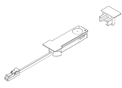 LED profil Celux SLS-03 přívodní kabel s minizásuvkou + dotykový vypínač se stmívačem
