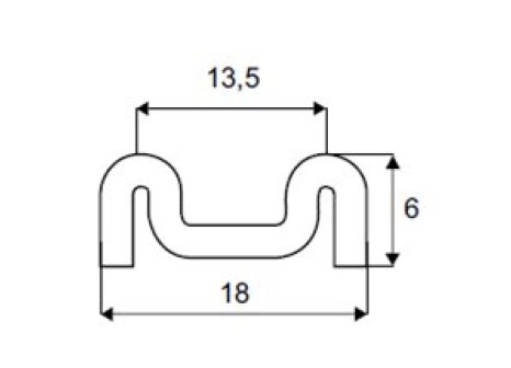 SISO Glass- lišta spodní hliník 2 m