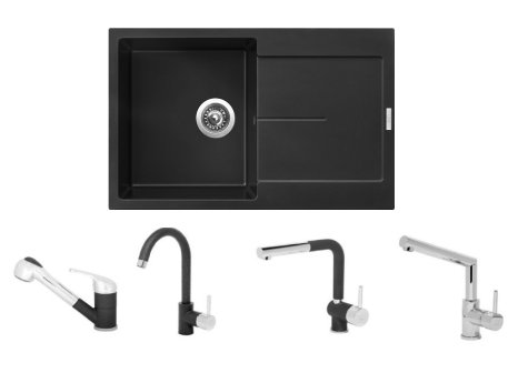 Set Sinks ULTIMA 790 + baterie ARCO černá matná