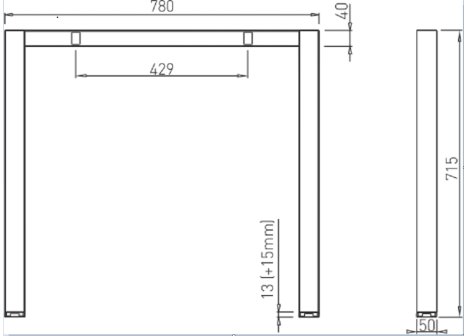 VOGA podnož HIDE HUBO 50/800