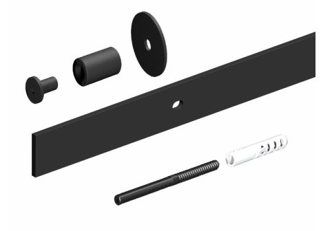 THOR sada na posuvné interiérové dveře na 100 kg včetně kolejnice 240 cm