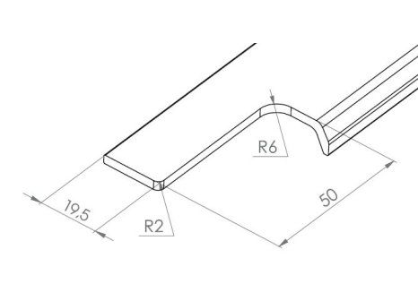 Narážecí úchytová lišta UKS-10F -RAL 9003 bílá