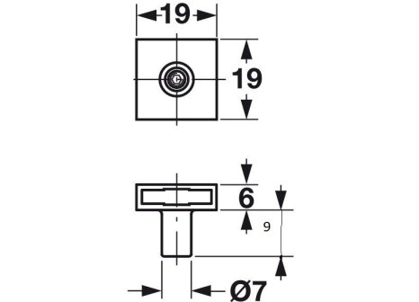 zámek Symo centrální zarážka 9 mm