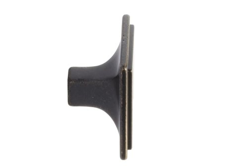 Knopka Elvira rustikální  broušený bronz lesklý 35 x 35 mm