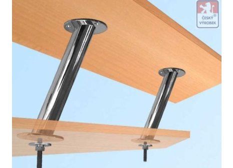Podpěra barového pultu pr.38mm rovnoběžná chrom matný