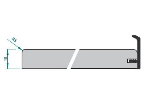 Dvířka jednostranný vysoký LESK - tvar UKS-10 barva RAL