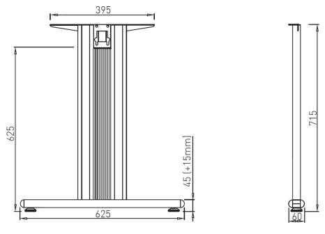 VOGA podnož DESK BAR TEMPO T 600