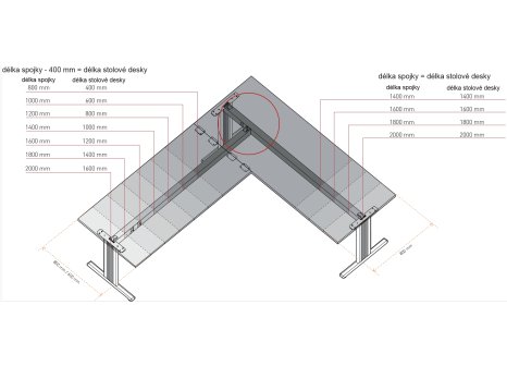 VOGA podnož DESK BAR TEMPO T 600