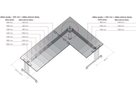 VOGA podnož DESK BAR TEMPO T 600