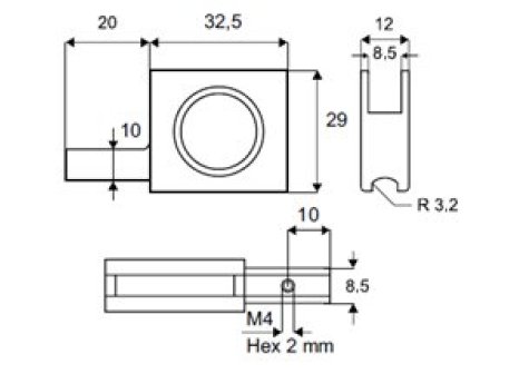 SISO Glass- zámek s protikusem