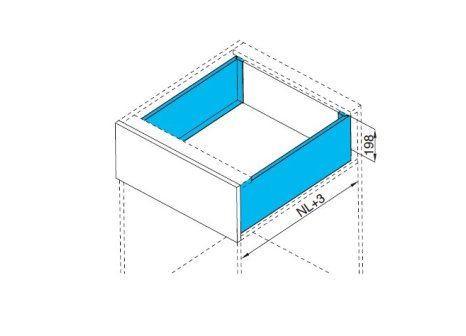 Cemux H Box SLIM skleněné bočnice antracit H167/500 mm