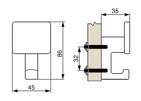Věšák Pera nikl broušený
