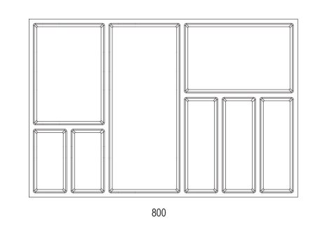 Příborník SKY 500/800 bílý