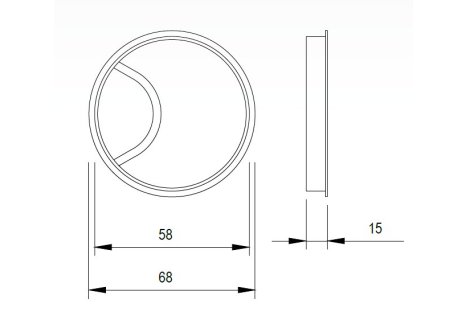 Průchodka kabelová kovová průměr 60 a 80 mm