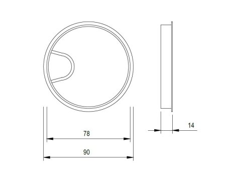 Průchodka kabelová kovová průměr 60 a 80 mm