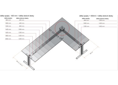 VOGA podnož DESK BAR COMO C 700 HV výškově stavitelná