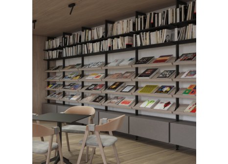 ZERO sada držáků pro šikmou dřevěnou polici černá mat