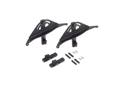 ZERO sada držáků pro šikmou dřevěnou polici černá mat