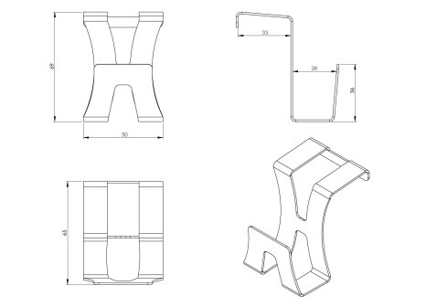 Sinks držák houbičky černý