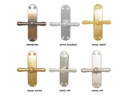 Tradition WC kování s pružinou lesklá mosaz