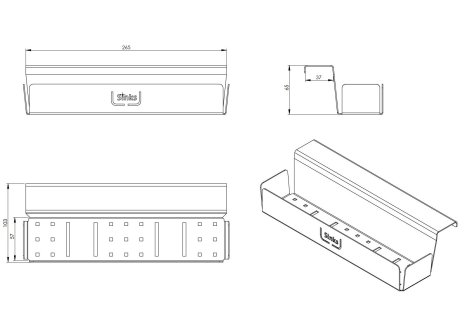Sinks polička černá