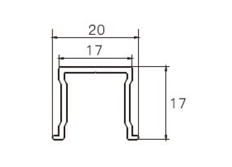 Cemux STARSHIP spodní vodící profil do dveří černý 2 m