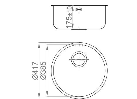 Sinks dřez MITHUS 417 V 0,6 mm leštěný