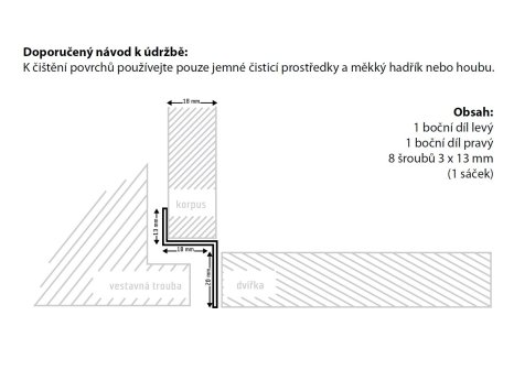Tepelný štít pro tlouštku 18- 19 mm bílý