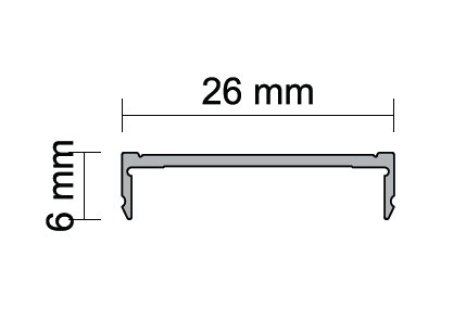 ALUPROFIL- krycí profil šířka 75 mm