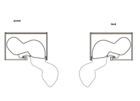 Cemux Corner Style rohová police s tlumením 900 mm chrom/šedé dno levá